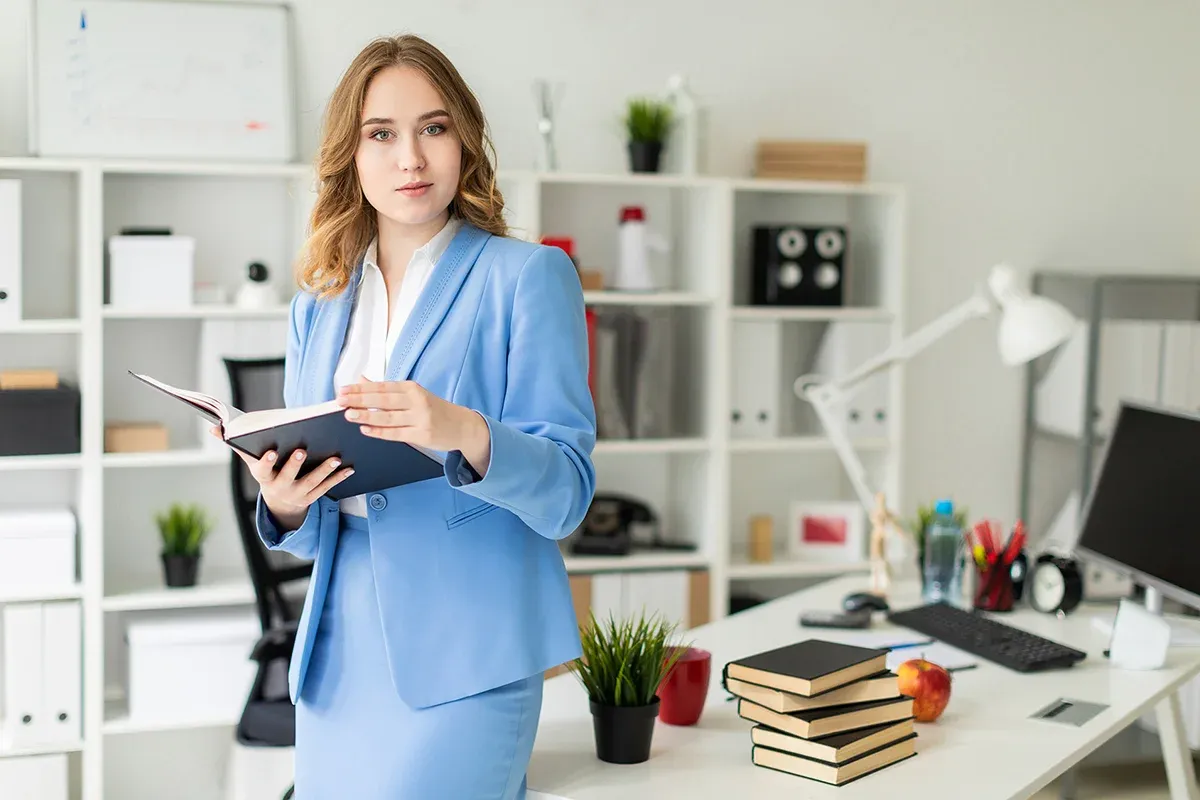  A professional woman standing in the office
